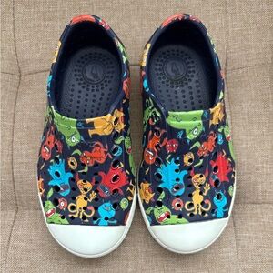Native Shoes Multicolor Monster Print Kids Sneakers - Used